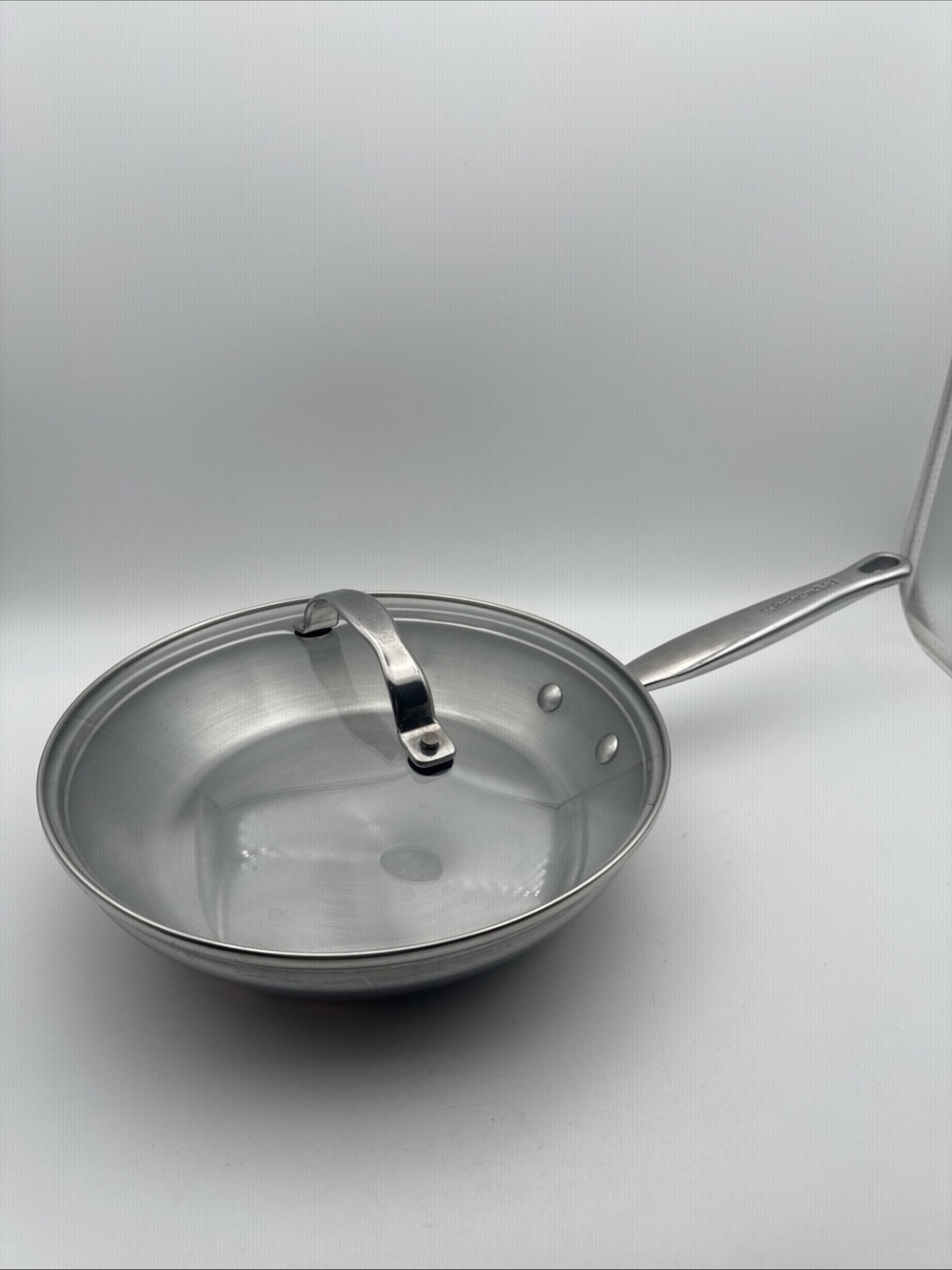 10" Kitchen Aid 5-Ply Full Cap Copper Base Induction Frying Pan Skillet w/ Lid